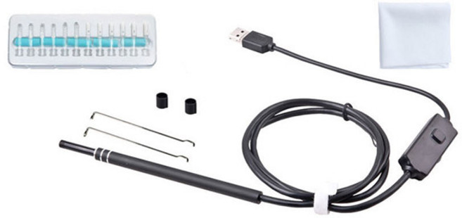 마하 내시경 귀이개, 혼합 색상, 1세트