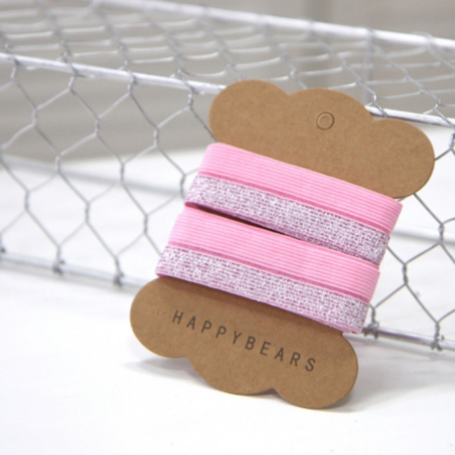 코하스아이디 바인딩 고무줄 20mm, 메탈핑크, 3개입