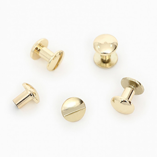 해피베어스 라운드 나사형 리벳 10mm 4p, 골드, 2세트