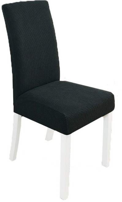 그뤠잇 패턴 모던 니트 식탁의자 커버, 블랙, 1개