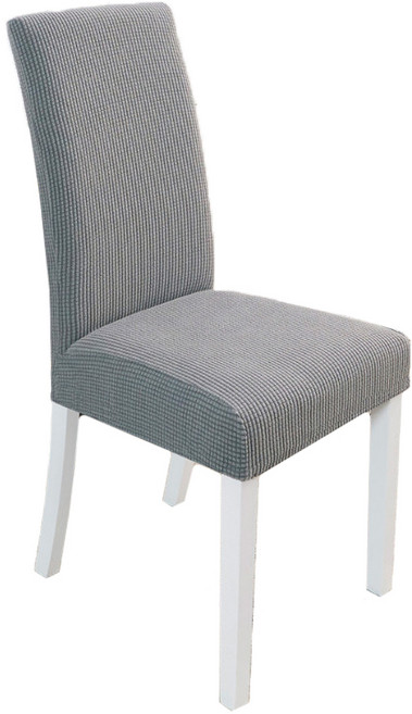 그뤠잇 패턴 모던 식탁의자 커버, 그레이, 1개