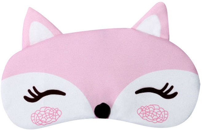 드림윅 웃는 여우 수면안대 핑크