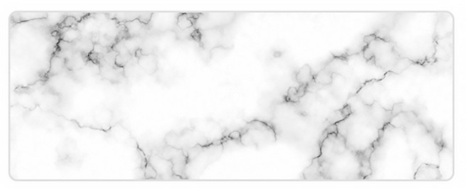 DM 알럽컴 마블 쉐입 장패드 80 x 30 cm, 화이트 + 그레이, 1개