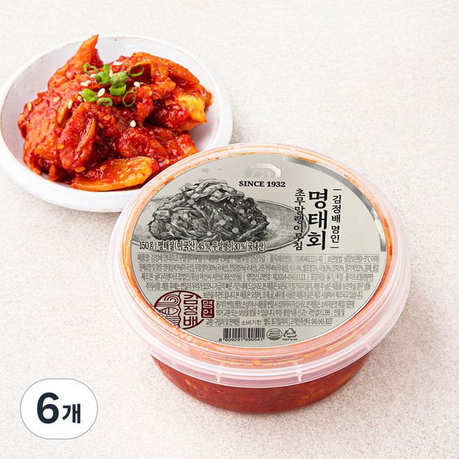 굴다리 김정배 명인 명태회 초무말랭이 무침, 150g, 6개