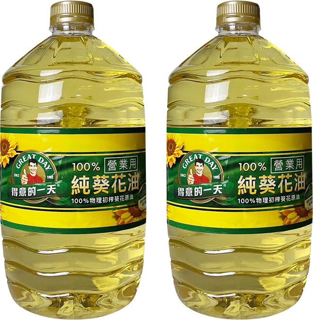 得意的一天 100%純葵花油, 5L, 2瓶