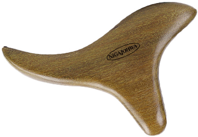 니가조화 우드 나무 마사지 괄사 도구 T자형, 1개