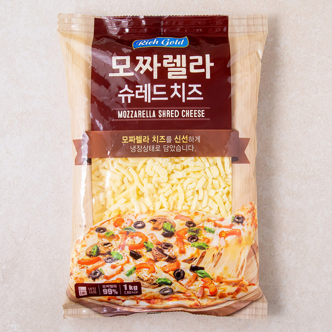 리치골드 모짜렐라 슈레드 치즈, 1kg, 1개입, 1개