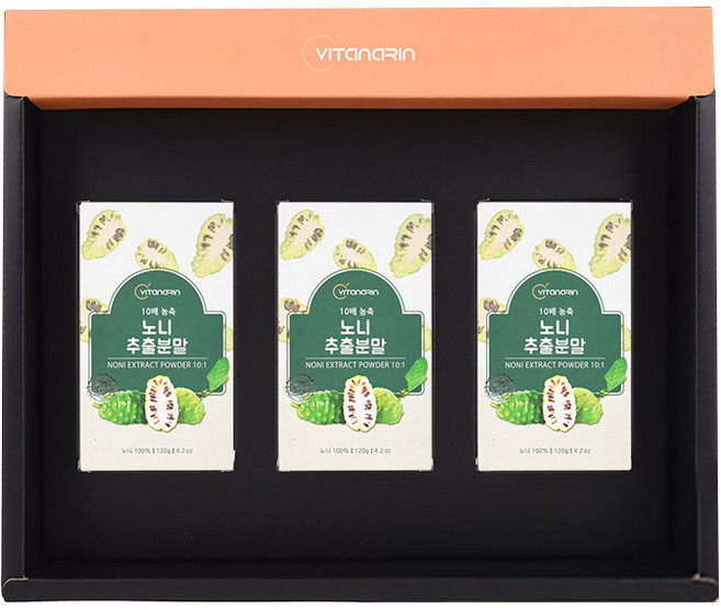 비타나린 10배 농축 노니 추출분말 선물세트, 3개, 120g