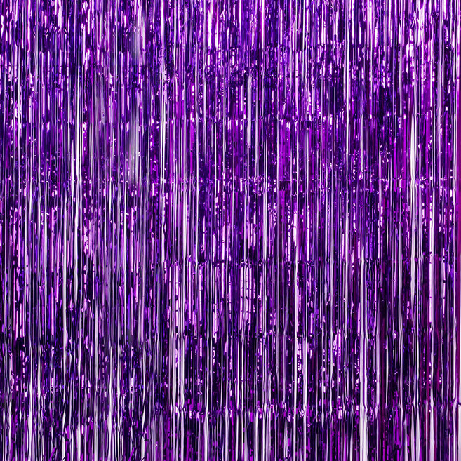 파티팡 파티은박커튼 5p, 퍼플, 1개