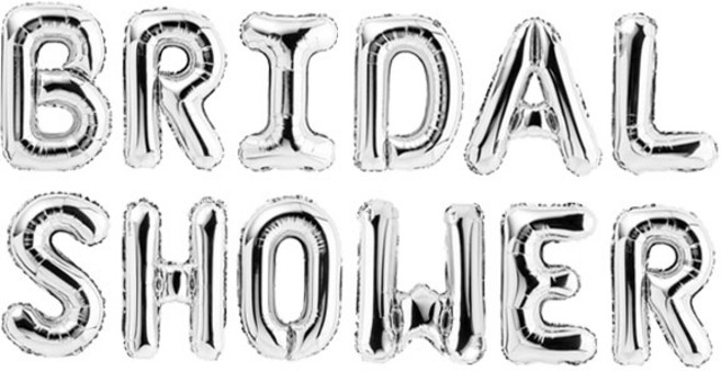 파티팡 은박 풍선세트 BRIDAL SHOWER, 실버, 1세트
