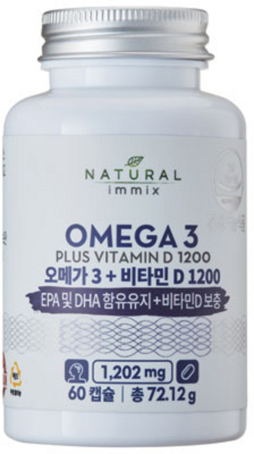 내추럴이믹스 오메가3 + 비타민D 1200, 60정, 1개
