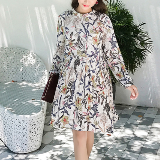 씨엔티 임산부 플라워 원피스 BC182