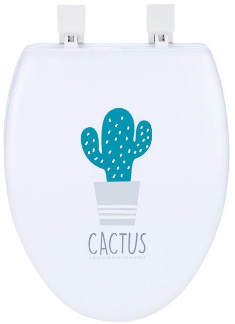 샤바스 소프트 변기커버 O형, 선인장, 1개