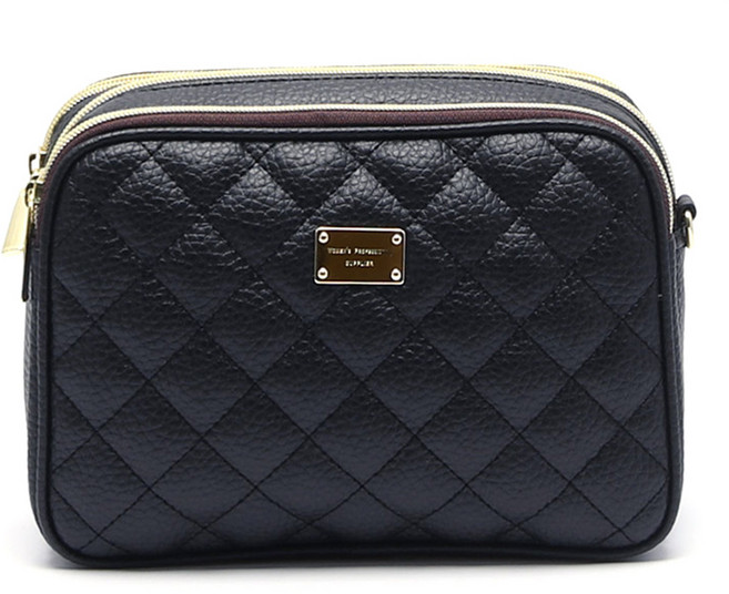 FROMHEAVEN Lussen 菱格紋女士迷你斜背包, 海軍藍