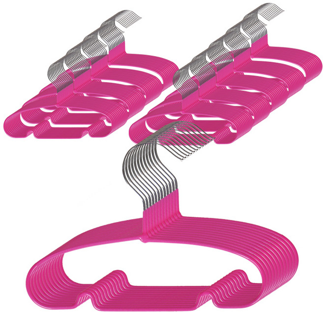 딩동펫 논슬립 옷걸이 핑크, 100개