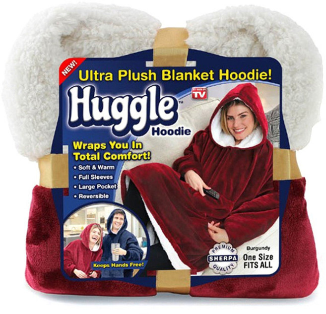 노마드 후드 블랑켓, 버건디, 1개