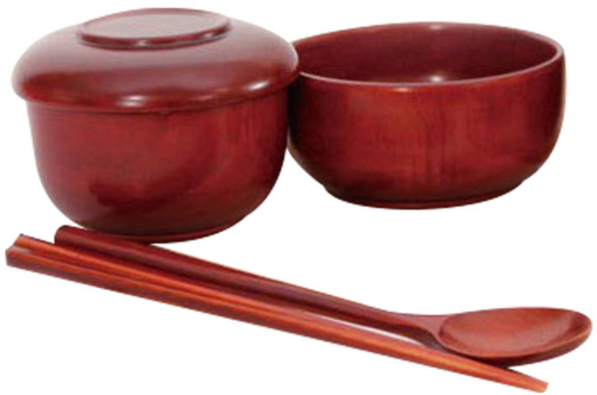 즐거운집 남원 물푸레 원목 반상기 5p 세트, 1세트