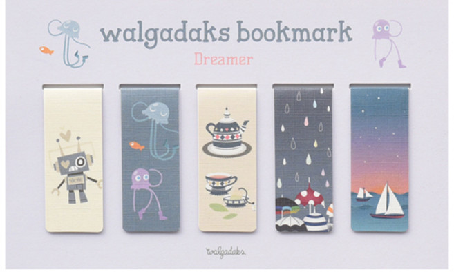 왈가닥스 마그네틱 북마크 5p 세트, 드리머, 1세트