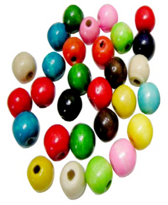 동성지공사 나무원형구슬 518 12mm, 혼합 색상, 1세트