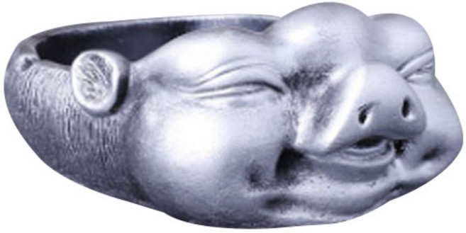 TP裝飾福豬菸灰缸, 銀, 1個