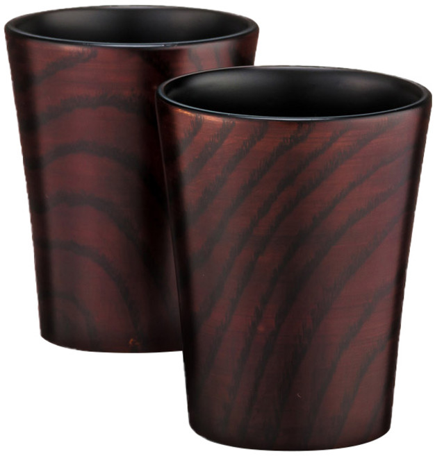 남원목기 국산 춘향골 남원문화재 옻칠 다용도 컵 2인 세트, 혼합색상, 1세트