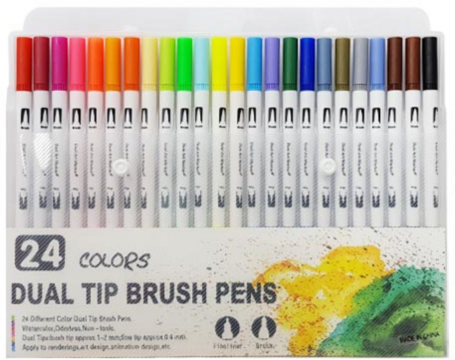 동아PMS 듀얼팁 라이브캘리칼라 마카, 24색, 1세트