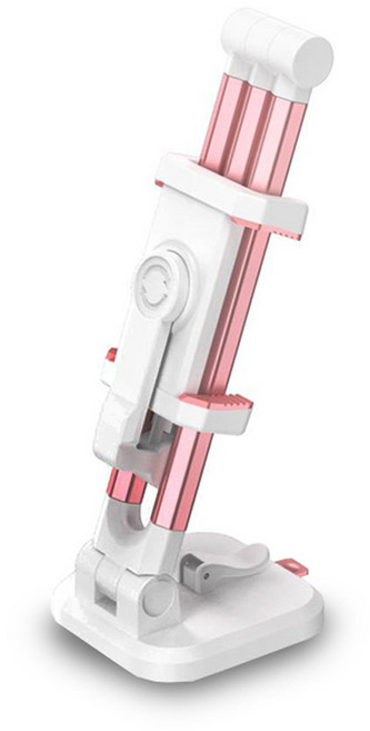 오엠티 접이식 관절 스마트폰 자바라 거치대 흡착패드 360도회전 OSA-NX8, 핑크, 1개