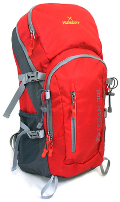 휴몬트 에스테반 등산용 소형배낭 30L 레인커버 포함, 레드