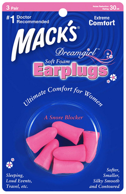 Macks 소프트 폼 드림걸 수면귀마개, 1개, 3쌍