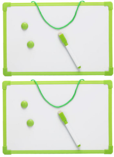 LIENO 迷你白板 2入 + 白板筆 2入 + 磁鐵扣 4入 套組 隨機出貨