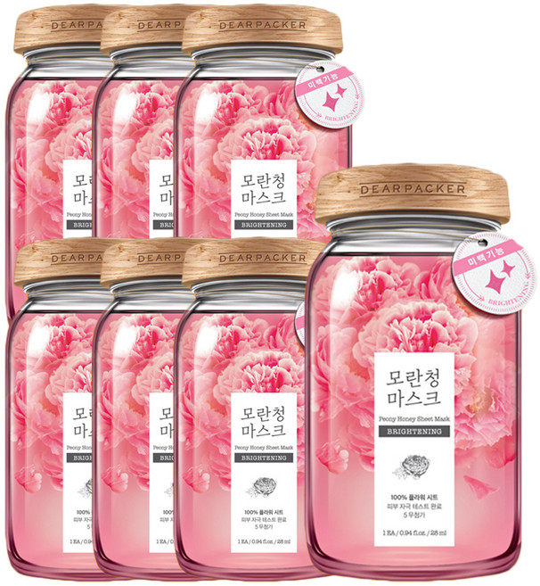 디어패커 모란청 마스크팩, 1개입, 7개