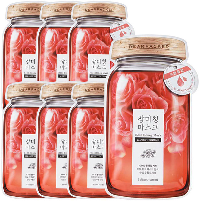 디어패커 장미청 마스크팩, 1개입, 7개