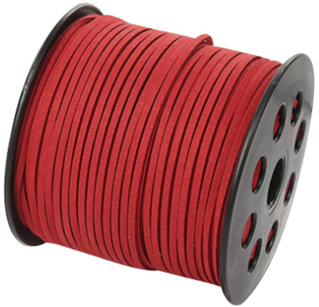 Donna&deco 羅曼麂皮繩, 1個, 紅色, 90m