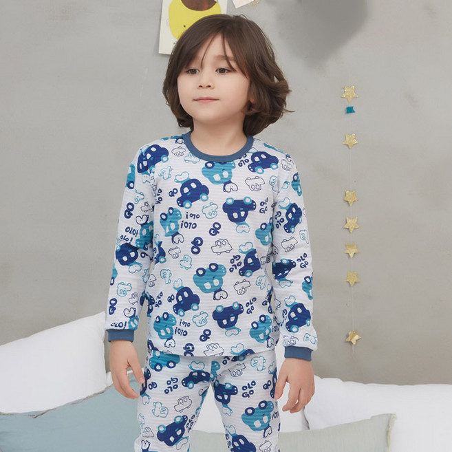 올로미미 남아용 올로카 9부 자카드 실내복 상하의 세트