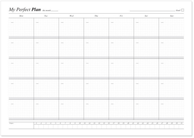 데얼스 A3 먼슬리 스케줄러 가로형 6p, 혼합 색상, 2개