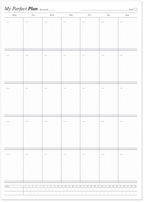 ther's A3 먼슬리 스케줄러 세로형, 혼합색상, 12개