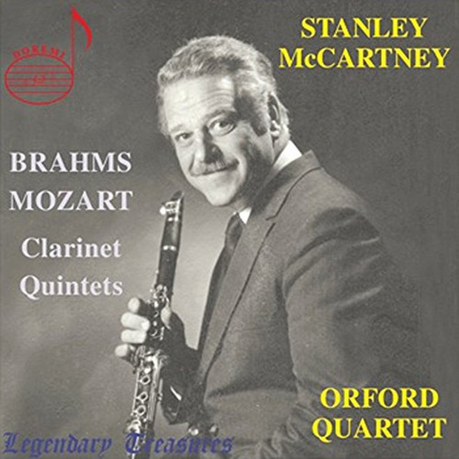 WOLFGANG AMADEUS MOZART/ JOHANNES BRAHMS - CLARINET QUINTETS/ STANLEY MCCARTNEY ORFORD QUARTET 모차르트 & 브람스: 클라리넷 5중주 캐나다수입반, 1CD