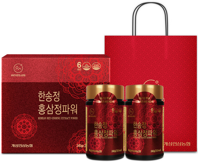 한송정 홍삼정 파워 + 쇼핑백, 480g, 1개