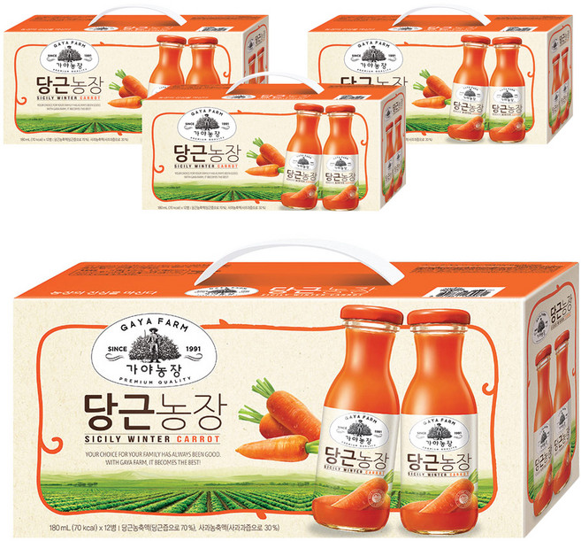 가야농장 당근농장, 180ml, 48개