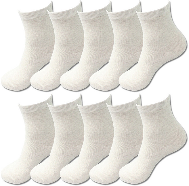 박군 유아동용 데일리 무지 중목 양말 10켤레