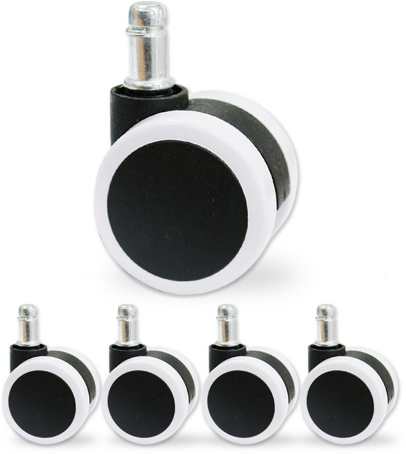 링 우레탄 사무용 의자 바퀴 캐스터 50mm A15R11W 5p 세트, 화이트, 1개