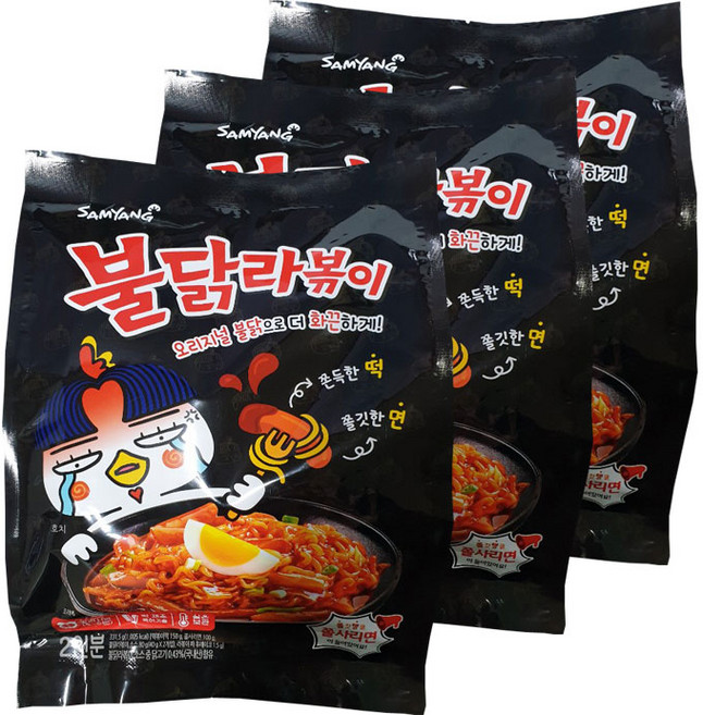 삼양 불닭라볶이, 331.5g, 3개입