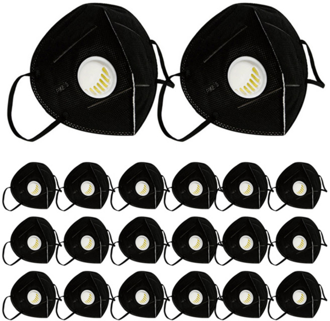 라이프가드 방진마스크, 20개, 블랙