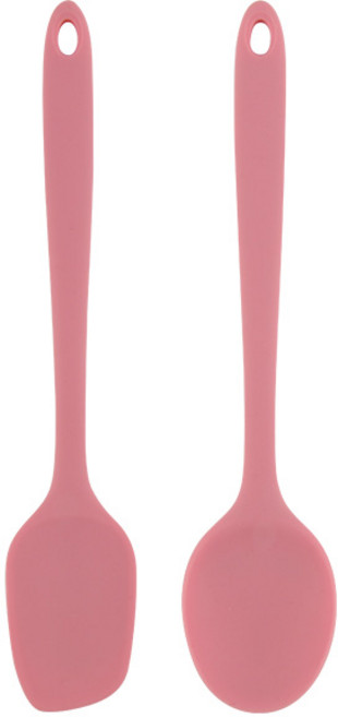 투데코 실리콘 이유식 주걱 2p, 핑크, 1세트