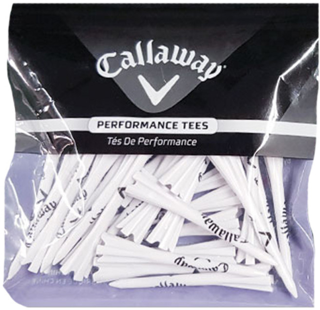 캘러웨이 퍼포먼스 골프티 라운드타입 30p, 화이트, 1개