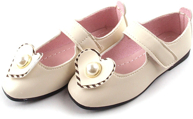 베베마루 여아용 19S 스트라이프 진주하트 구두 2017