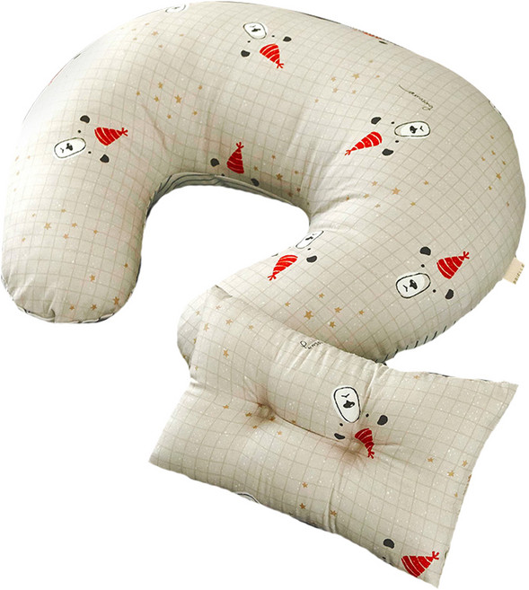 쁘리엘르 쿠우 순면 수유쿠션, 베이지, 1세트