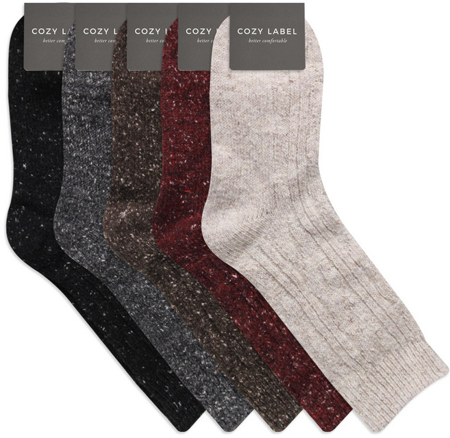 코지라벨 보카시 꽈배기 겨울양말 5종 세트