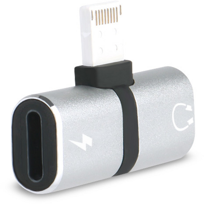 코시 듀얼 라이트닝 젠더 AD3358iP, 실버, 1개