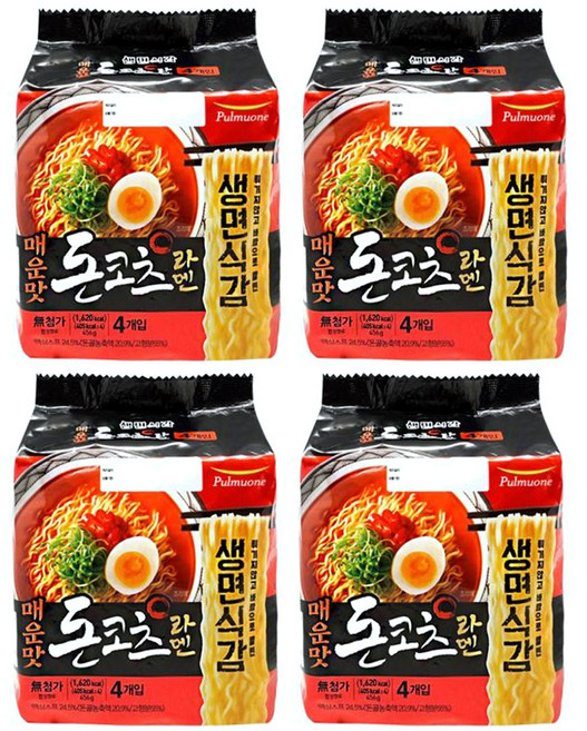 풀무원 생면식감 매운맛 돈코츠라멘 114g, 16개